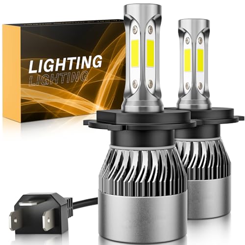 WISONDAP 𝖧𝟦/𝟫𝟢𝟢𝟥/𝖧𝖡𝟤 Bulb 6500K Cool White 60000LM 900% Brighter, 1:1 Beam Plug and Play IP68 Waterproof Off-Road Lights, Pack of 2 - Image 1