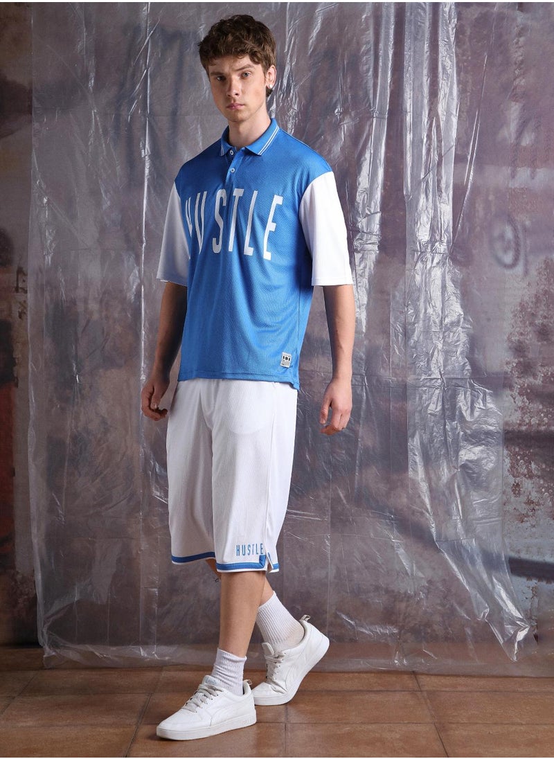 Hubberholme Men Streetletics Printed T-Shirt & Shorts Oversized fit Mesh Co-ord Set  - Image 3