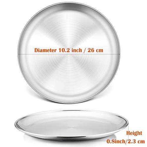 P&P CHEF Pizza Pan Bakeware for Home Kitchen, Stainless Steel Pizza Tray for Baking Pizza, Healthy & Reusable & Easy Clean, Oven & Freezer Safe, 10 Inch & Silver - Image 5