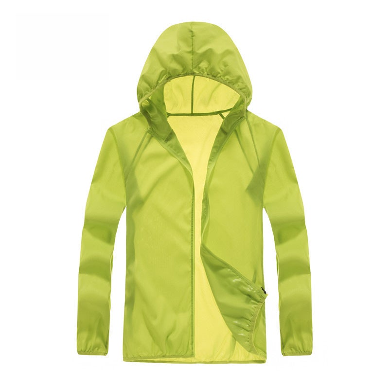 Generic Summer Lightweight Ladies Windbreaker Sun Protection Skin Jacket Custom Logo Fluorescent Green 