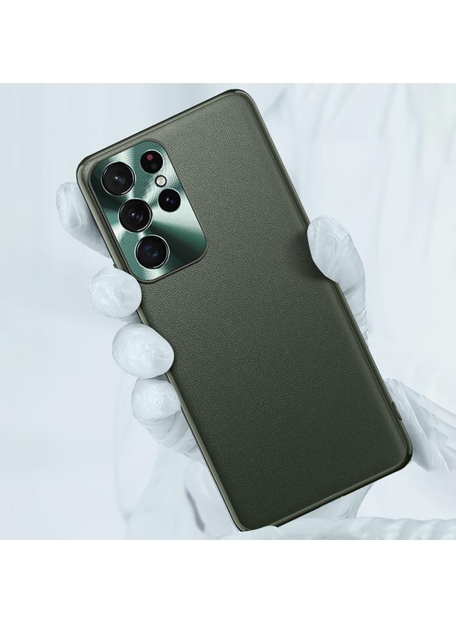 erorex Case For Samsung Galaxy S22 Ultra 5G Plain Skin Leather Phone Case - Image 4