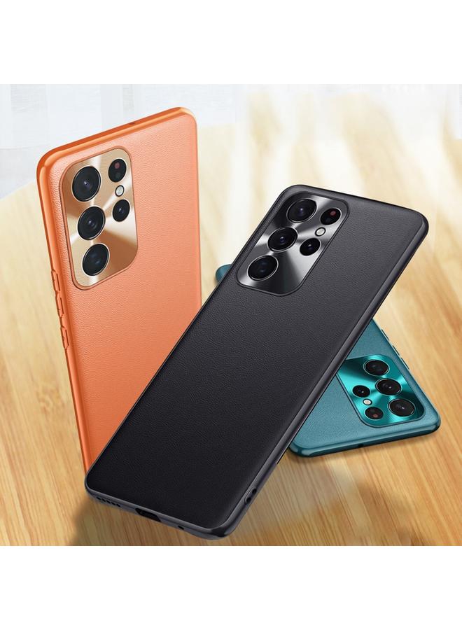 erorex Case For Samsung Galaxy S22 Ultra 5G Plain Skin Leather Phone Case - Image 2