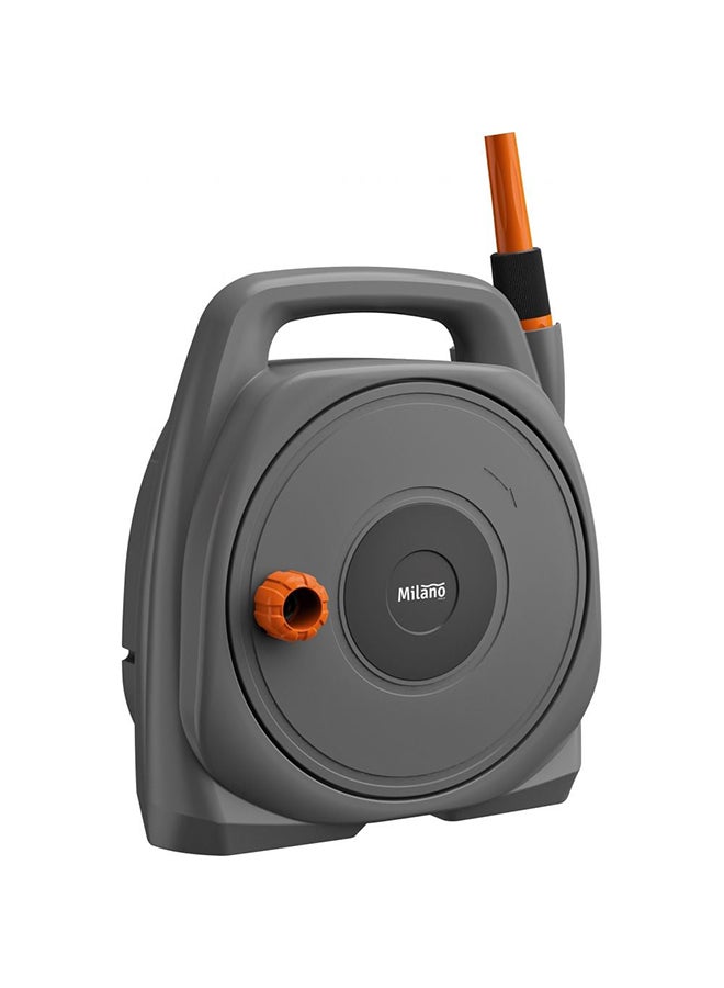 milano Milano Bella Manual Water Hose Reel – Durable Garden Hose Storage with Easy Winding, Compact Design, Rust-Resistant, Ideal for Outdoor Watering & Lawn Care L15