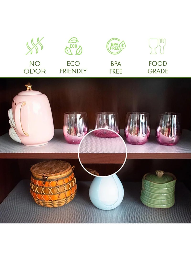 يوڠام بطانة رفوف للمطبخ 45×1000 سم، مقاومة للانزلاق، مصنوعة من EVA آمنة للطعام، بطانات أدراج غير لاصقة، مقاومة للماء والزيت، مناسبة للرفوف وخزائن المطبخ والثلاجات والخزائن والمكاتب - Image 2