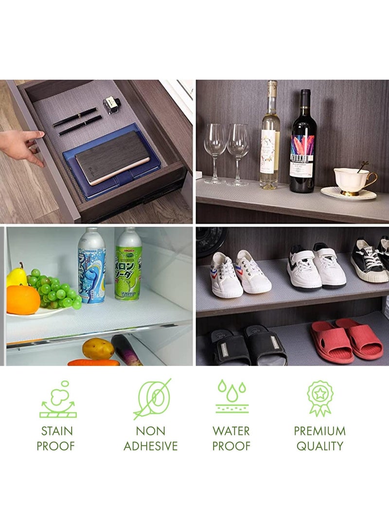 يوڠام بطانة رفوف للمطبخ 45×1000 سم، مقاومة للانزلاق، مصنوعة من EVA آمنة للطعام، بطانات أدراج غير لاصقة، مقاومة للماء والزيت، مناسبة للرفوف وخزائن المطبخ والثلاجات والخزائن والمكاتب - Image 5