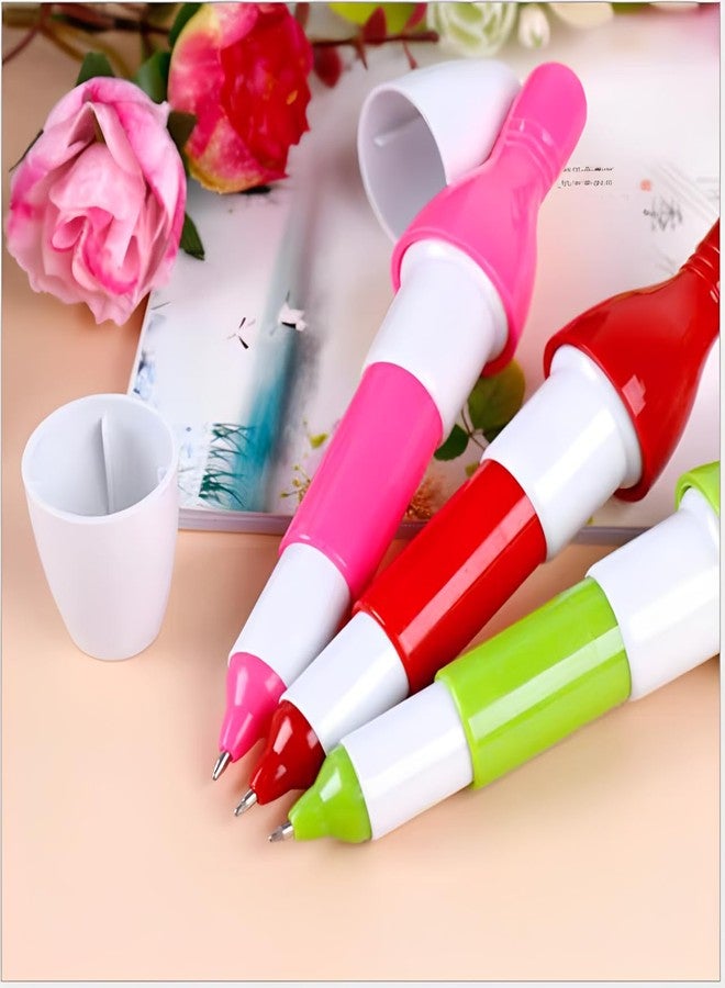QFSH 12Pcs Funny Ballpoint Pens Cute Retractable Bowling Pens for School Students 0.7mm, Blue Ink - Image 3