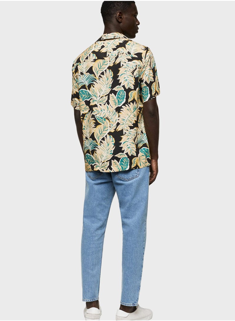 Mango Man - Hawaiian Print Regular Fit Shirt - Image 1