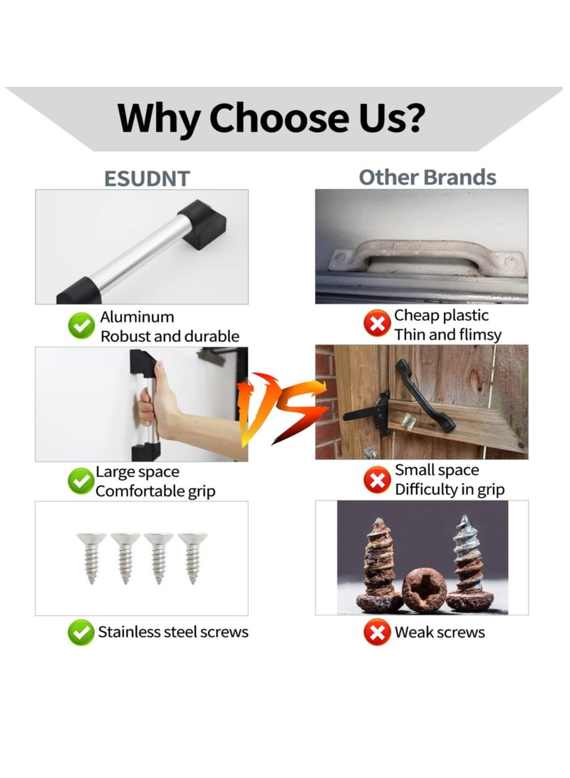 SOLARAE RV Grab Door Handle Aluminum for Camper Trailer Cargo Trailer Motor Home Boat Automotive Cart 2 Pack Come with Screws - Image 3