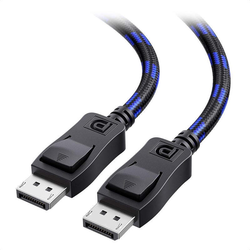 CableMatters [معتمد من VESA] كابل DisplayPort مضفر بطول 6 أقدام بسرعة 32.4Gbps 1.4، 8K 60Hz / 4K 240Hz مع FreeSync و G-SYNC و HDR لشاشات الألعاب، الكمبيوتر، RTX 4080/4090، RX 6800/6900 - Image 1