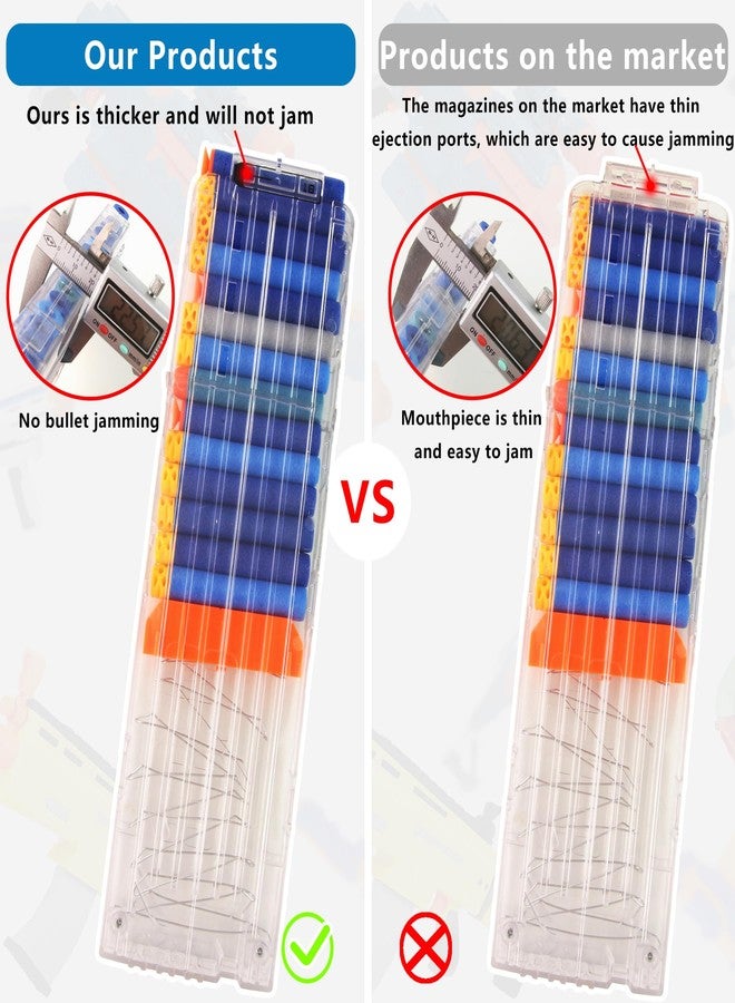 EKIND 18-Dart Clips Compatible with Nerf Elite Magazines - Quick Reload Soft Dart Ammo Clip for Nerf Toy Guns (2-Pack, Transparent) - Image 5