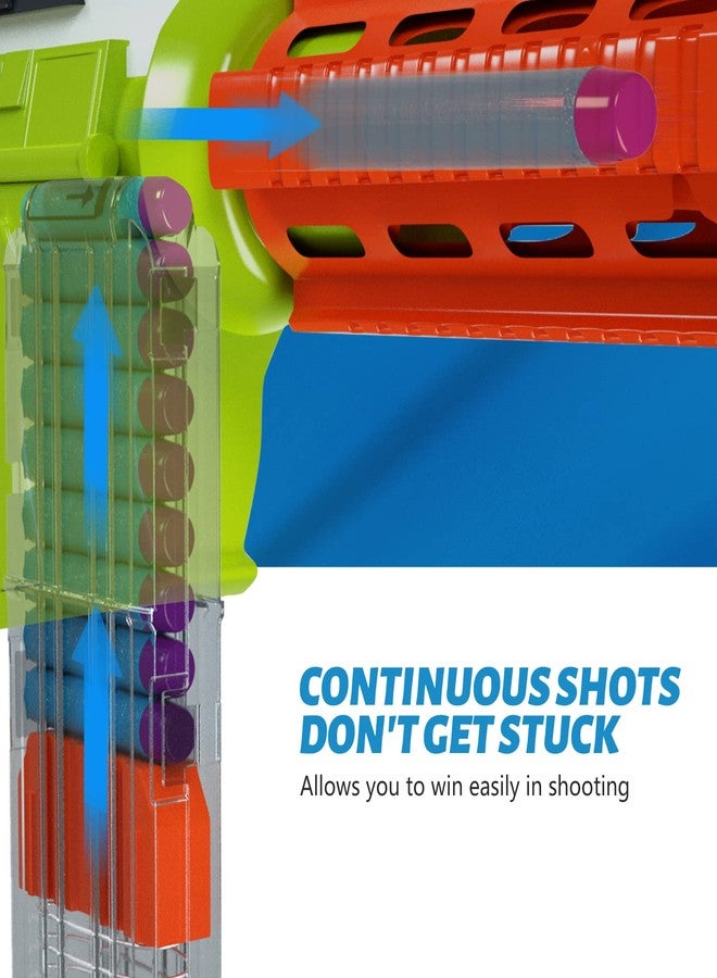 EKIND 18-Dart Clips Compatible with Nerf Elite Magazines - Quick Reload Soft Dart Ammo Clip for Nerf Toy Guns (2-Pack, Transparent) - Image 4