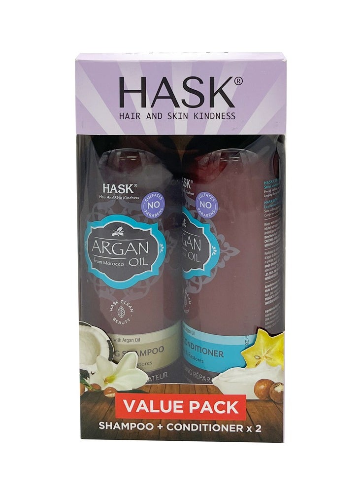HASK شامبو + بلسم هاسك أرغان، 355 مل، عبوة اقتصادية  - Image 1
