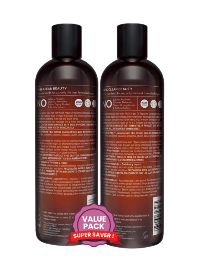 HASK Argan Shampoo + Conditioner 355Ml Value Pack