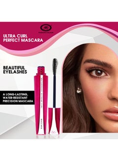 Fashion Colour Platinum Waterproof Mascara Super Dense Double Effect Silicon Brush Extreme Curl Volumising Long Lasting Smudgeproof Extreme Black 8g  - Image 3