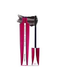 Fashion Colour Platinum Waterproof Mascara Super Dense Double Effect Silicon Brush Extreme Curl Volumising Long Lasting Smudgeproof Extreme Black 8g  - Image 1