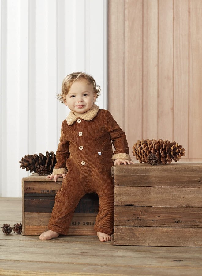 Mud Pie Baby Boy Corduroy One Piece, Brown, 9-12 Months - Image 2