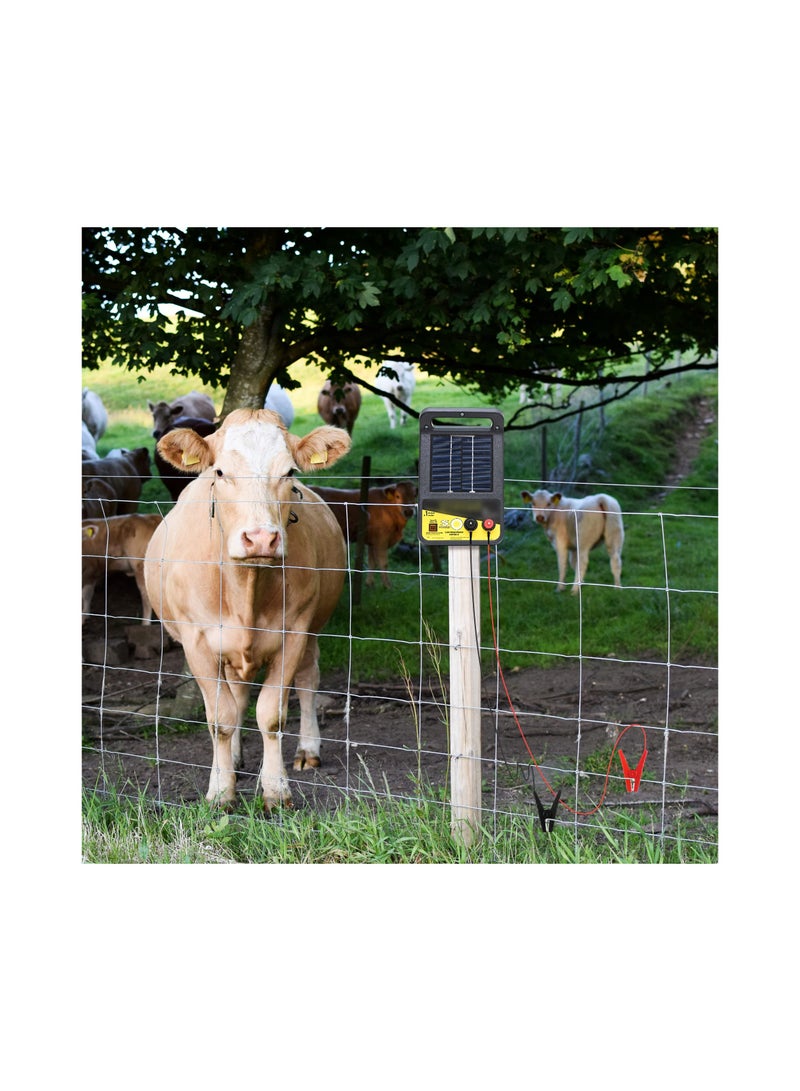 Solar Powered Electric Fence Charger with 3Ft Lead Wire and Alligator Clip  - Image 3