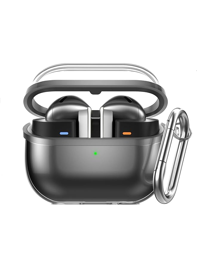 erorex Case For Samsung Galaxy Buds 3 Pro Buds 3 Soft Clear Anti Scratch Protective Cover With Carabiner Crystal Clear - Image 1