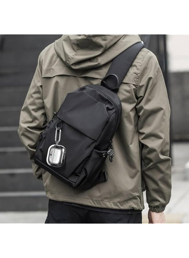 erorex Case For Samsung Galaxy Buds 3 Pro Buds 3 Soft Clear Anti Scratch Protective Cover With Carabiner Crystal Clear - Image 5