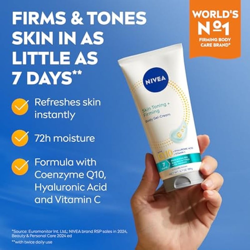 NIVEA Skin Firming and Toning Body Gel-Cream with Q10, 6.7 Oz Tube - Image 3