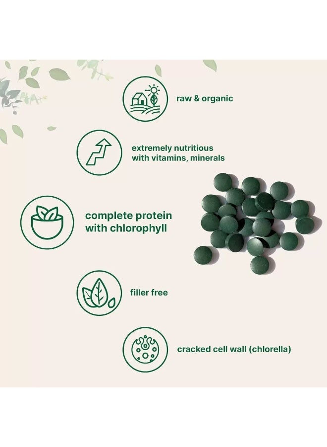 أورجانيك أقراص سبيرولينا العضوية - غذاء فائق طبيعي، غني بالبروتينات والفيتامينات (720 قرصاً) - Image 2