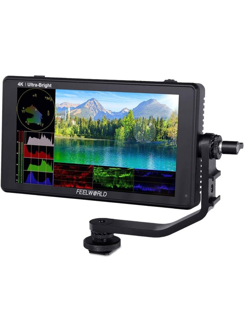 FEELWORLD LUT6S 6" Field Monitor – 2600nit Ultra-Bright HDR/3D LUT Touch Screen, 3G-SDI & 4K HDMI In/Out, 1920x1080 IPS, Waveform/Vectorscope/Histogram, Built-In Cooling Fan, For DSLR, Mirrorless & Cinema Cameras - Image 1