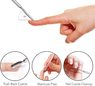Rikans Cuticle Pusher Nail Art Uv Gel Nail Polish Remover Tool for Fingernail Polish Manicure pedicure cuticle trimmer Nail Cuticle Cleaner - Image 2