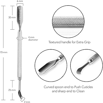 Rikans Cuticle Pusher Nail Art Uv Gel Nail Polish Remover Tool for Fingernail Polish Manicure pedicure cuticle trimmer Nail Cuticle Cleaner - Image 3