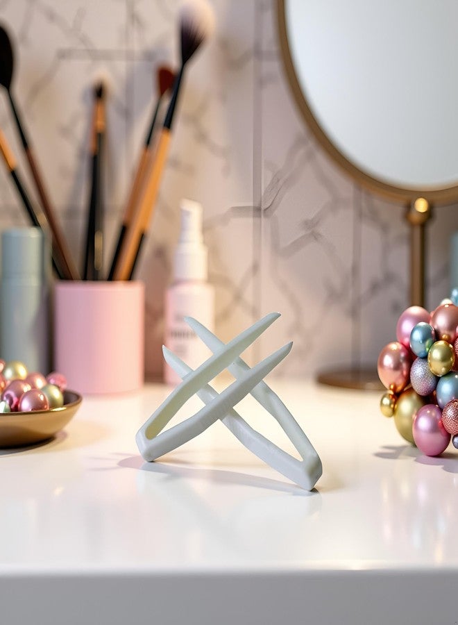 Qintreesify 50 Pcs White Mini Plastic Tweezers Contact Lens Clip Beauty Tweezers Makeup Tool Hair Removal for Double Eyelid, Ideal for Picking and Placing Beads Craft supplies - Image 5