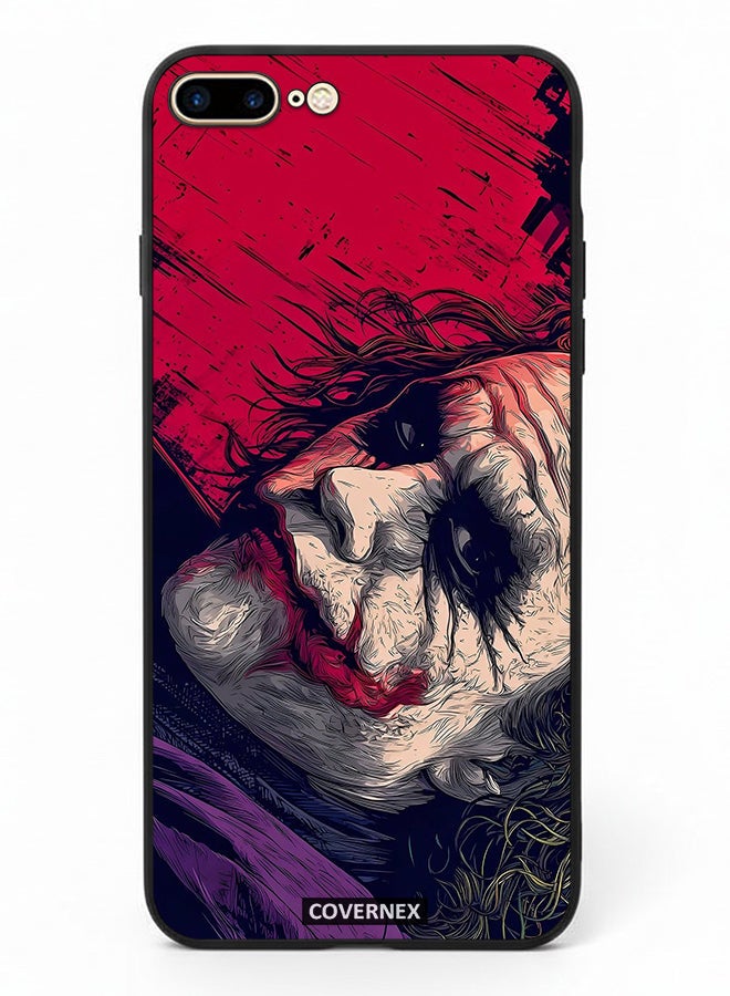 Covernex Apple iPhone 7 Plus Protective Case Cover Printed Featuring Textured Joker Portrait - Image 2