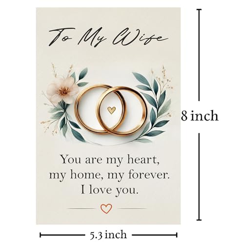Cheerin Mothers Day Card for Wife – Romantic Love Cards for Wife, Fiance - Sentimental Mother's Day Card from Husband or Partner - Sweet Gift for Her on Mama's Day 5x8 Inch - Image 3