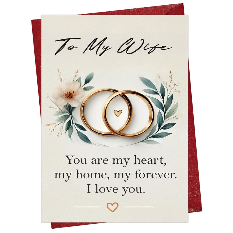 Cheerin Mothers Day Card for Wife – Romantic Love Cards for Wife, Fiance - Sentimental Mother's Day Card from Husband or Partner - Sweet Gift for Her on Mama's Day 5x8 Inch - Image 5