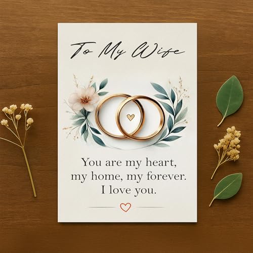 Cheerin Mothers Day Card for Wife – Romantic Love Cards for Wife, Fiance - Sentimental Mother's Day Card from Husband or Partner - Sweet Gift for Her on Mama's Day 5x8 Inch - Image 4