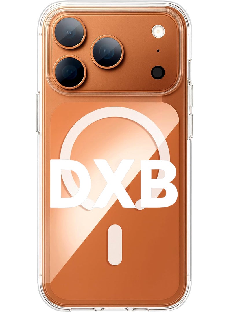 Theodor Magnetic Case for Apple iPhone 17 Pro Compatible with MagSafe Wireless Charging, Shockproof Phone Bumper Cover - DXB Airport - White - Image 1