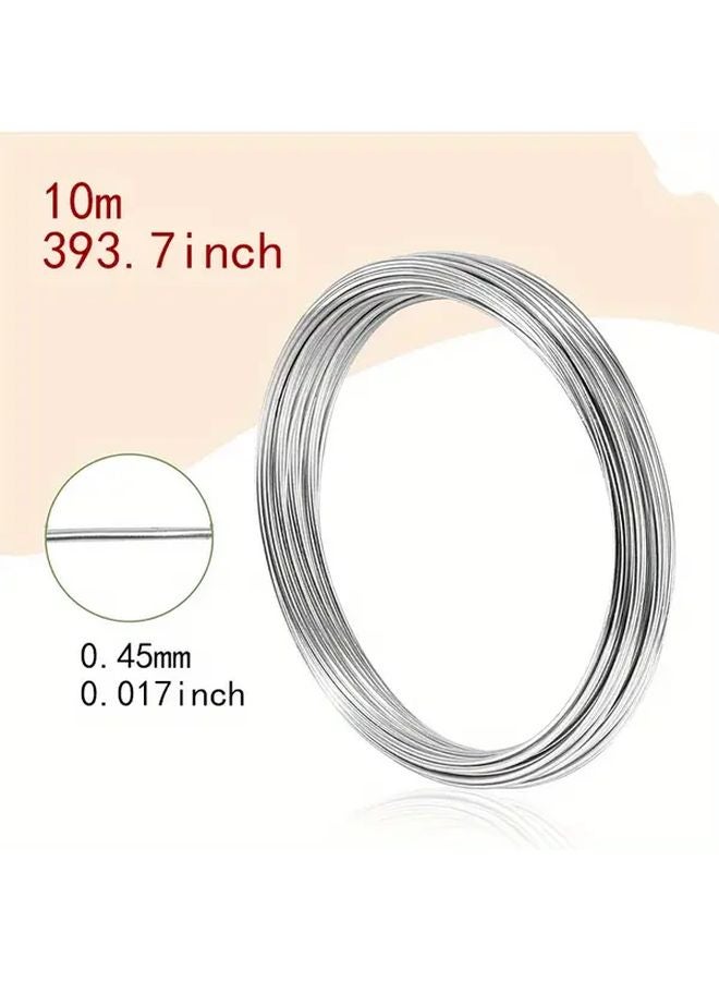 Flexible Stainless Steel Craft Wire 0 45mm Steel Color For DIY Jewelry Making - Image 1