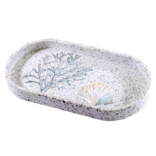 Avanti Linens Coastal Terrazo Collection Vanity Tray Guest Bathroom Essentials Sea Inspired Decor Multicolor
