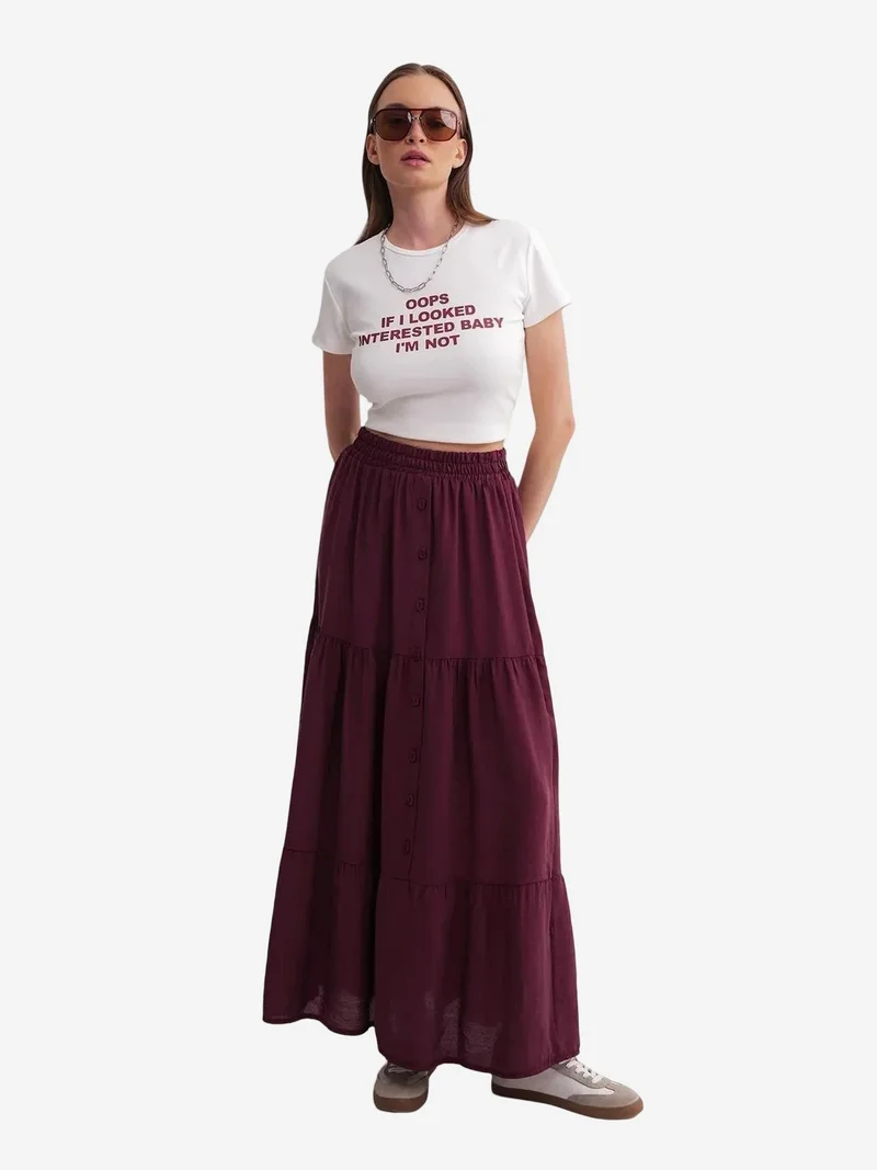 MixRay Mixray High Waist Maxi Skirt