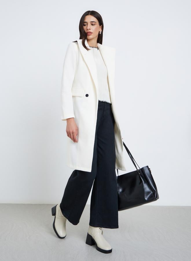 ستايلي معطف بقصة عادية مع صفين أزرار - Image 2