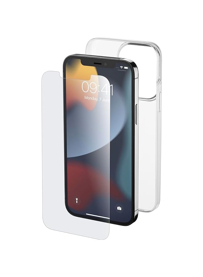 سيلولار لاين مجموعة ملحقات حماية لهاتف آيفون 13 برو لحماية الهواتف الذكية، شفافة - Image 1