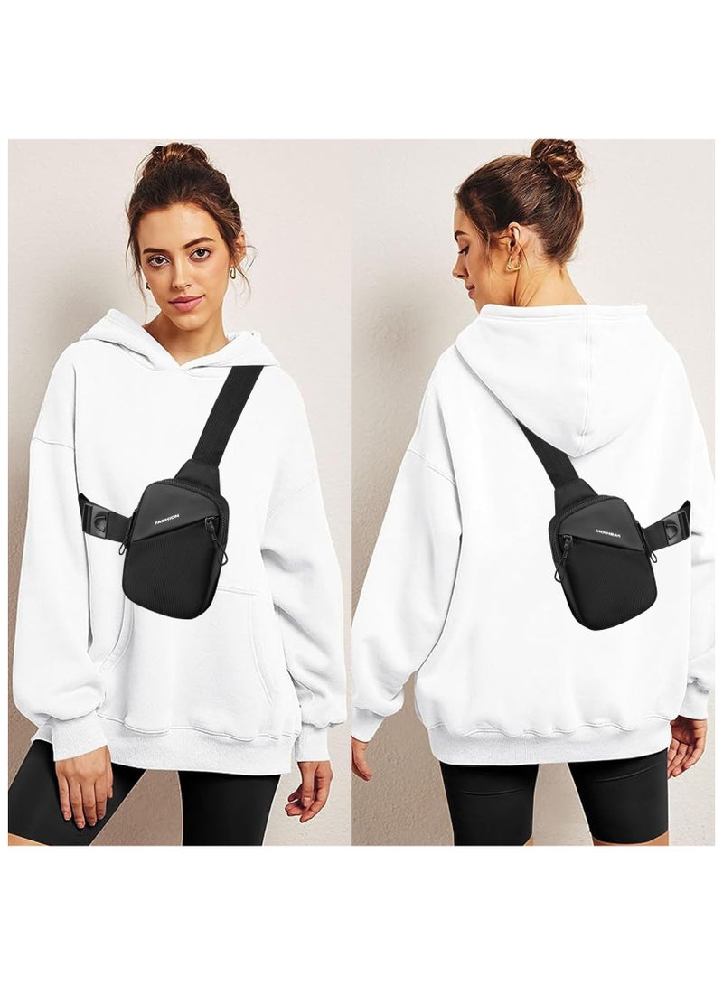 Zikra Sling Bag Waterproof Crossbody Bag Casual Phone Chest Bag Men Small Crossbody Bag Women Fanny Packs Casual Phone Chest Bag Waterproof Slim Personal Pocket Bag Backpack for Travelling Hiking - Image 2