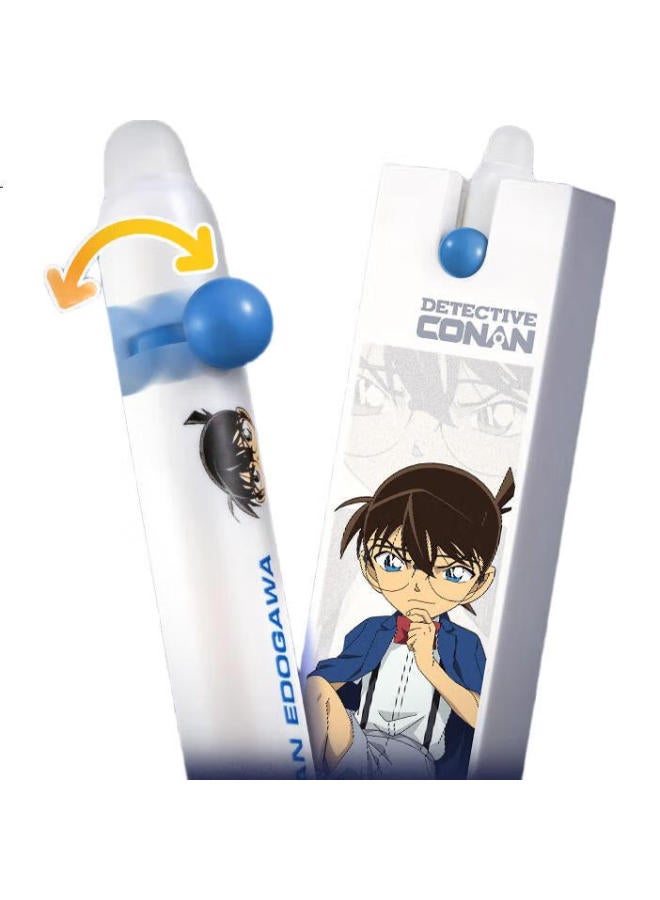 Aihao Detective Conan Erasable Gel Pen 0.5Mm Retractable Pen With St Tip For Elementary School Students' Handwriting Practice, Heat-Sensitive Erasable Pen, Black, Phantom Thief Kid - Image 3