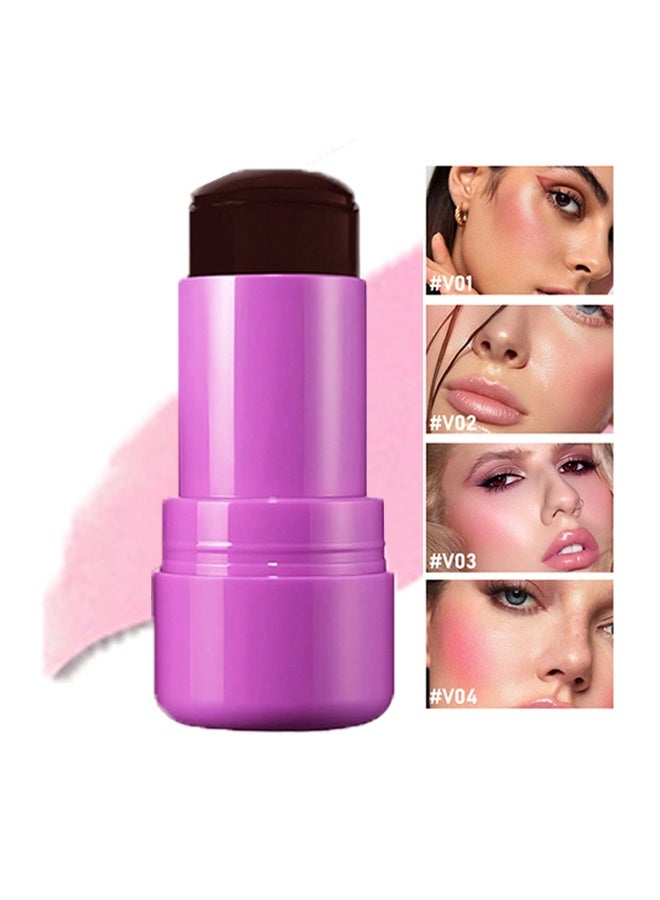 Vibely Blush Lip Stick - Jelly Lip & Cheek Tint Blush Cream,Fruit Jelly Blush and Lip Tint Stick #04  - Image 1