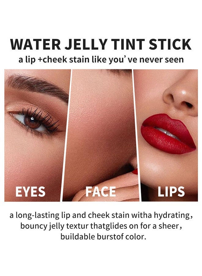 Vibely Blush Lip Stick - Jelly Lip & Cheek Tint Blush Cream,Fruit Jelly Blush and Lip Tint Stick #04  - Image 3