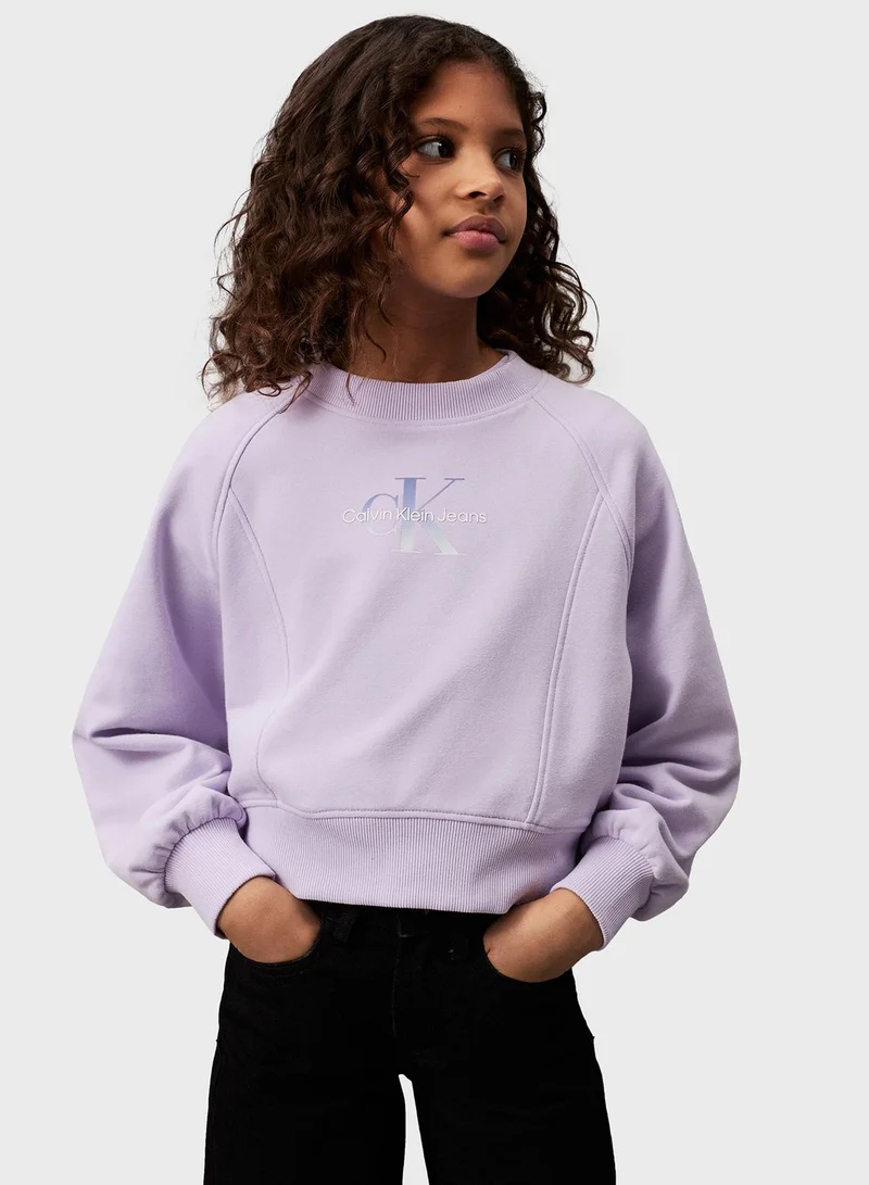 Calvin Klein Jeans Kids Gradient Logo Sweatshirt