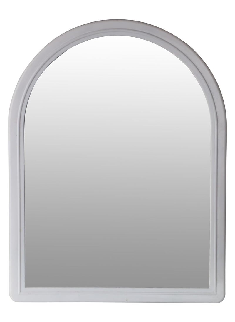 Fantasy Mirror Victor Enterprise White 12x16 Inch Arch Shape Plastic Portable Beauty Makeup Mirror for Bathroom, Dressing Table/Shaving/and for Wall Mount  - Image 1