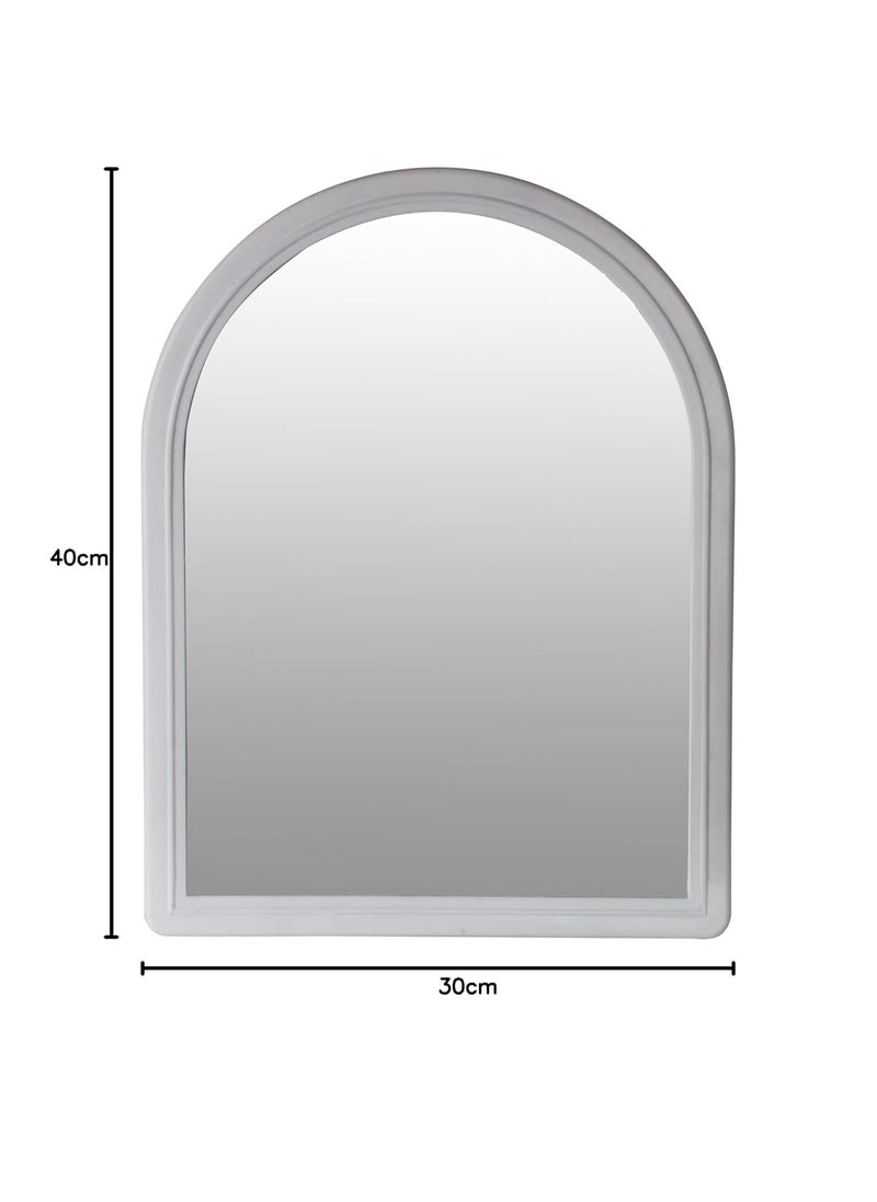 Fantasy Mirror Victor Enterprise White 12x16 Inch Arch Shape Plastic Portable Beauty Makeup Mirror for Bathroom, Dressing Table/Shaving/and for Wall Mount  - Image 4
