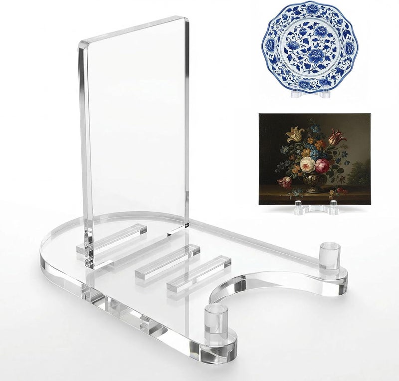 2Pcs Clear Acrylic Easel Display Stand Adjustable Decorative Plate for Holding Book Artwork Album Photo Frame Art Display - Image 5
