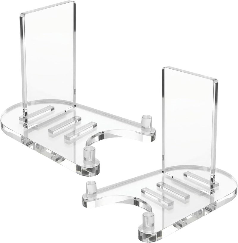 2Pcs Clear Acrylic Easel Display Stand Adjustable Decorative Plate for Holding Book Artwork Album Photo Frame Art Display - Image 1