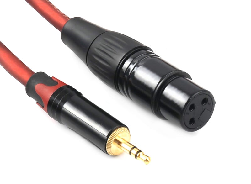 Devinal XLR to 1/8" Microphone Cable - 3.5mm to XLR Female Adapter, 6 Feet for Computer, Speakers - Image 2