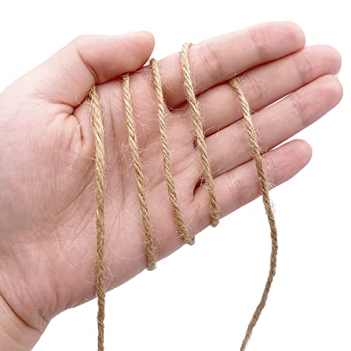 Leecogo Jute Twine 328 Feet 2.5mm 4Ply Heavy Duty Brown Jute Rope String for Home Gardening Plant Picture Hanger Industrial Packing Mason Jars Wedding Decorations Crafts - Image 5